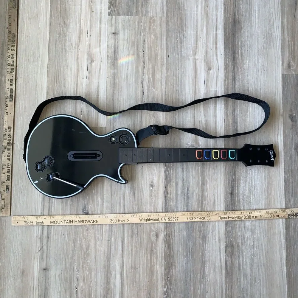 Guitar Hero Les Paul Gibson Wireless Sony Playstation w/ Dongle Original & Strap